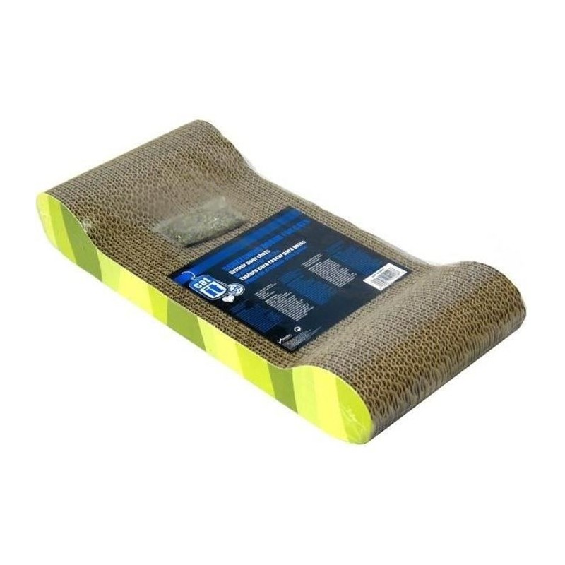 Griffoir carton ondulé 49x22x75 cm zebre vert Griffoir carton ondulé 49x22x75 cm zebre vert