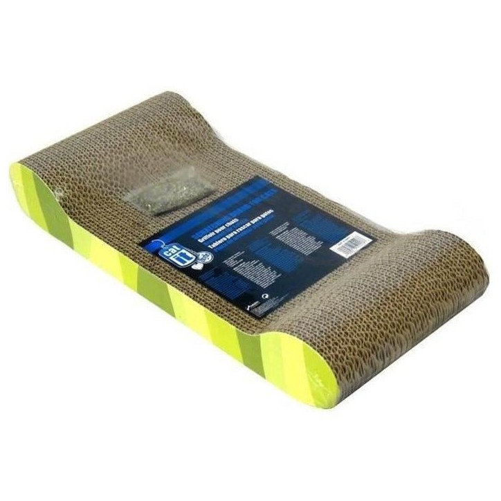 Griffoir carton ondulé 49x22x75 cm zebre vert Griffoir carton ondulé 49x22x75 cm zebre vert