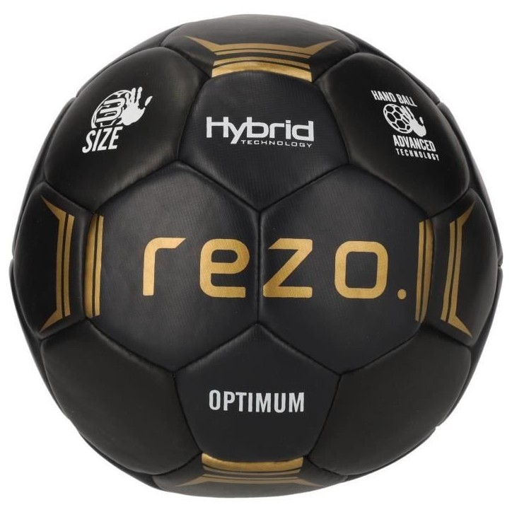 Ballon Handball - Optimum - Taille 3 - Noir et or