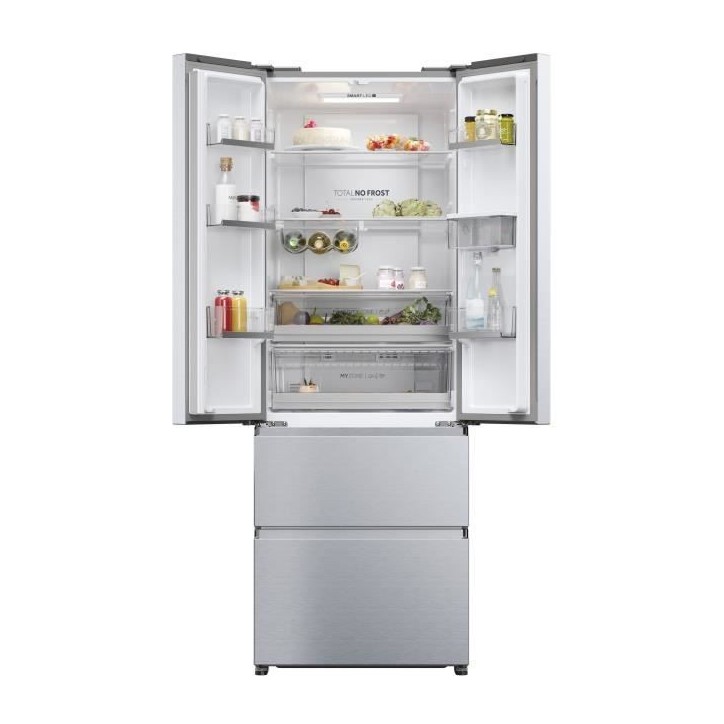 Réfrigérateur Multi-Portes - HAIER - HFR5720EWMG - Classe E - 477 L (337+140) - 37 dB - Silver Réfrigérateur Multi-Portes - HAIER - HFR5720EWMG - Classe E - 477 L (337+140) - 37 dB - Silver