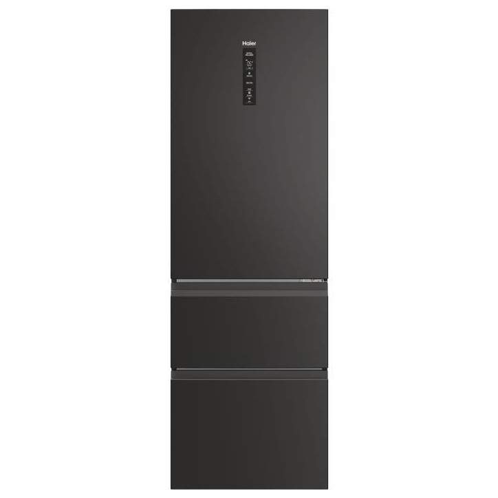 Réfrigérateur Combiné - HAIER - 3D 60 Series 5 HTW5618ENPT - Classe E - 360 L - 185 x 59,5 x 66,7 cm - Noir Réfrigérateur Combiné - HAIER - 3D 60 Series 5 HTW5618ENPT - Classe E - 360 L - 185 x 59,5 x 66,7 cm - Noir