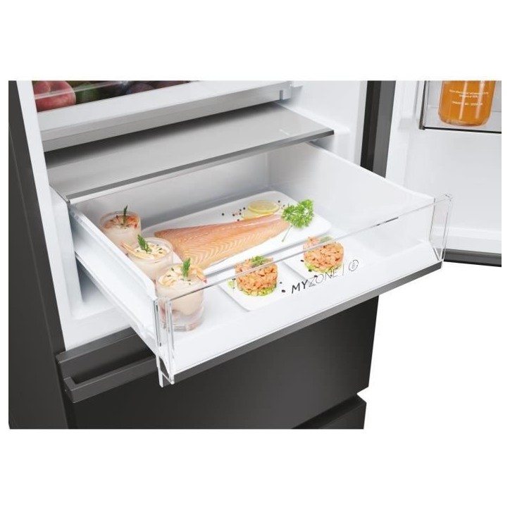 Réfrigérateur Combiné - HAIER - 3D 60 Series 5 HTW5618ENPT - Classe E - 360 L - 185 x 59,5 x 66,7 cm - Noir Réfrigérateur Combiné - HAIER - 3D 60 Series 5 HTW5618ENPT - Classe E - 360 L - 185 x 59,5 x 66,7 cm - Noir