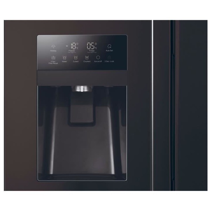 Réfrigérateur américain - HAIER - SBS 90 Series 3 HSR3918EIPB - Classe E - 515 L - 180 x 90 x 65,9 cm - Noir Réfrigérateur américain - HAIER - SBS 90 Series 3 HSR3918EIPB - Classe E - 515 L - 180 x 90 x 65,9 cm - Noir