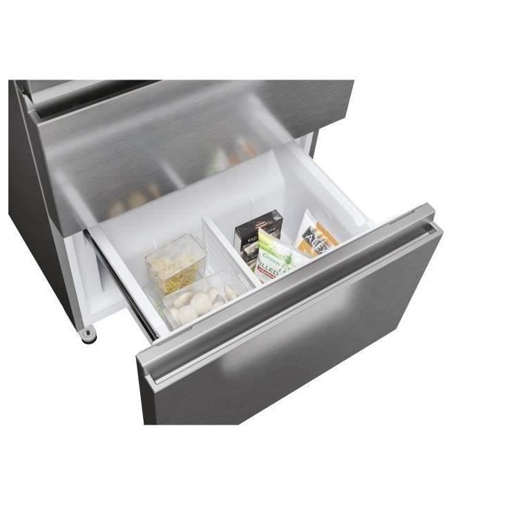 Réfrigérateur multi-portes - HAIER - HFR3718ENMM - Classe E - 402 L (262 + 140) - 37 dB - Gris Réfrigérateur multi-portes - HAIER - HFR3718ENMM - Classe E - 402 L (262 + 140) - 37 dB - Gris