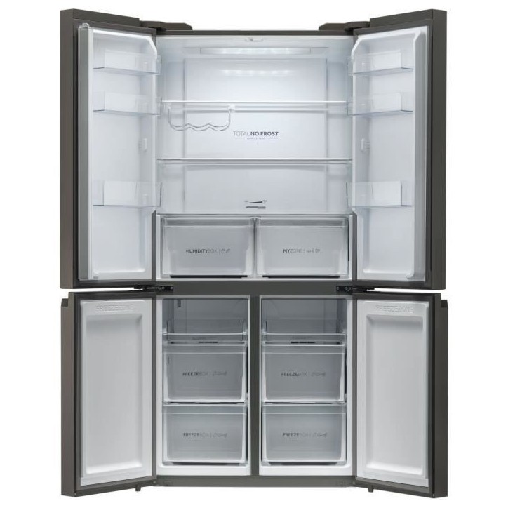 Réfrigérateur multi-portes - HAIER - Cube 90 Series 5 RTG785NHD - Classe E - 643 L - 190,5 x 90,8 x 74,8 cm - Inox foncé Réfrigérateur multi-portes - HAIER - Cube 90 Series 5 RTG785NHD - Classe E - 643 L - 190,5 x 90,8 x 74,8 cm - Inox foncé