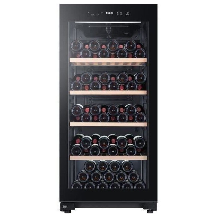 HAIER HWS116GAE - Cave a vin de vieillissement - Pose libre - 116 bouteilles H126.5 x L59,5 cm - Noir HAIER HWS116GAE - Cave a vin de vieillissement - Pose libre - 116 bouteilles H126.5 x L59,5 cm - Noir