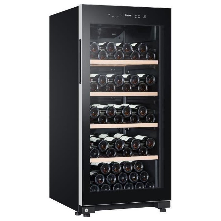 HAIER HWS116GAE - Cave a vin de vieillissement - Pose libre - 116 bouteilles H126.5 x L59,5 cm - Noir HAIER HWS116GAE - Cave a vin de vieillissement - Pose libre - 116 bouteilles H126.5 x L59,5 cm - Noir