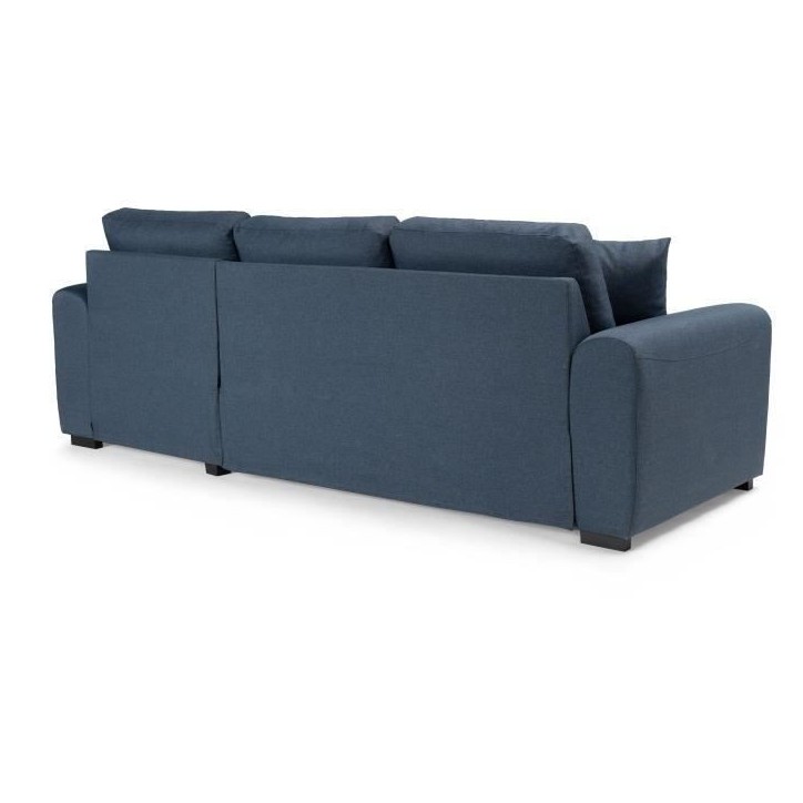 Canapé d'angle convertible réversible - 4 places - Tissu Bleu - HAMILTON - L 244 x P 151 x H 90 - Fabriqué en Ukraine Canapé d'angle convertible réversible - 4 places - Tissu Bleu - HAMILTON - L 244 x P 151 x H 90 - Fabriqué en Ukraine