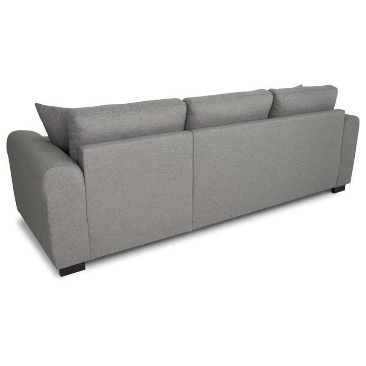 Canapé d'angle convertible réversible 4 places - Tissu gris clair - L 244 x P 151 x H 90 -HAMILTON -Fabriqué en Ukraine Canapé d'angle convertible réversible 4 places - Tissu gris clair - L 244 x P 151 x H 90 -HAMILTON -Fabriqué en Ukraine