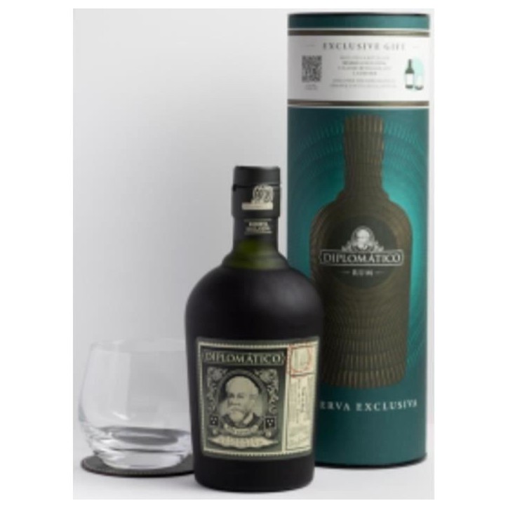 Diplomatico - Reserva Exclusiva - Boîte + 1 verre + sous verre - Rhum - 70 cl - 40,0% Vol.