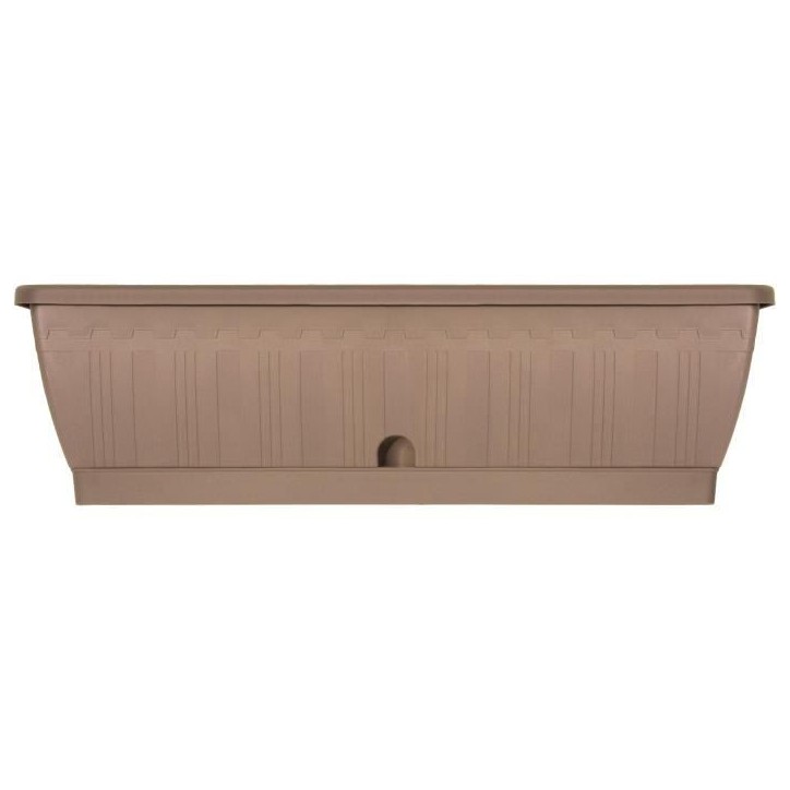 Jardiniere - GARDEN ID Terraflor - Taupe 60 cm - Solidité - Réserve d'eau - Recyclé & 100% recyclable - Volume pour plantes.