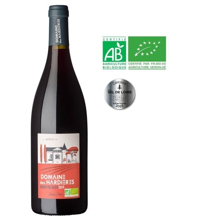 Domaine des Hardieres 2019 Anjou Villages - Vin rouge de la Val de Loire - Bio