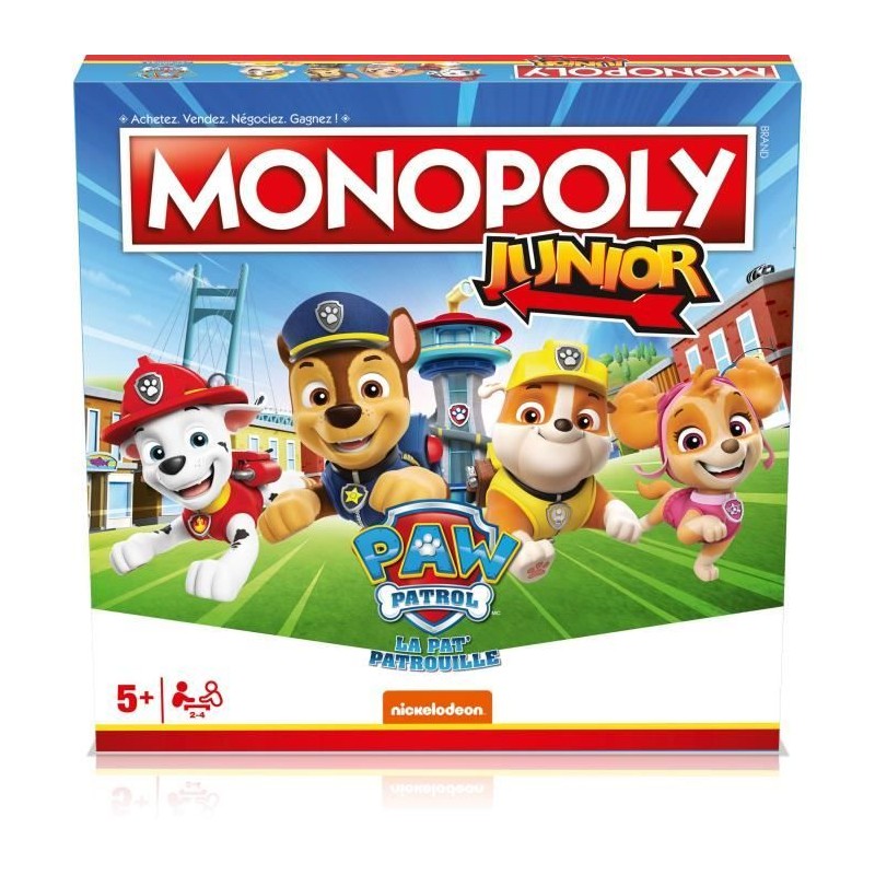 Monopoly Junior La Pat'Patrouille - Jeu de société - WINNING MOVES - Monopoly Junior La Pat'Patrouille - Jeu de société - WINNING MOVES -