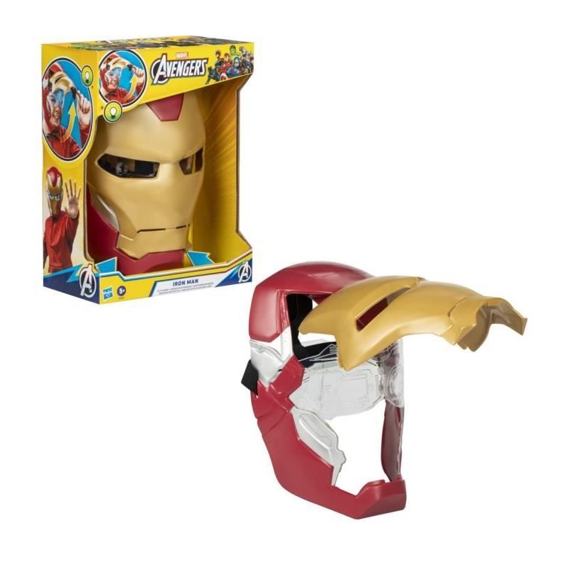 Masque électronique d'Iron Man a visiere mobile, avec effets lumineux Masque électronique d'Iron Man a visiere mobile, avec effets lumineux