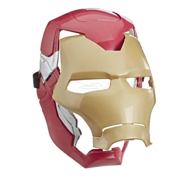 Masque électronique d'Iron Man a visiere mobile, avec effets lumineux, Pour enfnant pour se déguiser comme son héros préfér Masque électronique d'Iron Man a visiere mobile, avec effets lumineux, Pour enfnant pour se déguiser comme son héros préfér