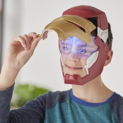 Masque électronique d'Iron Man a visiere mobile, avec effets lumineux