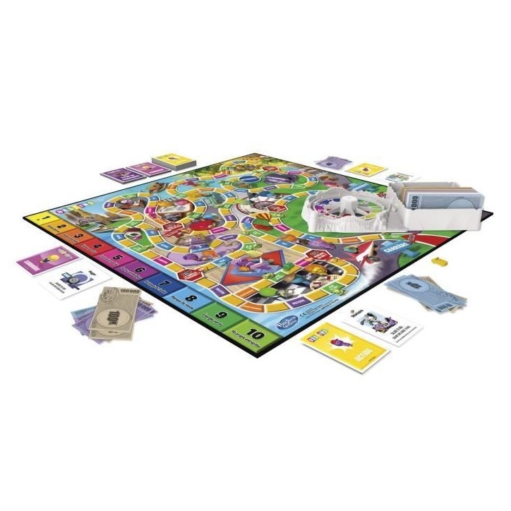 Destins Le jeu de la vie, Jeu de plateau pour la famille, 2 a 4 joueurs, pour enfants, des 8 ans, avec pions colorés, Hasbro Destins Le jeu de la vie, Jeu de plateau pour la famille, 2 a 4 joueurs, pour enfants, des 8 ans, avec pions colorés, Hasbro
