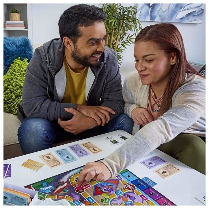 Destins Le jeu de la vie, Jeu de plateau pour la famille, 2 a 4 joueurs, pour enfants, des 8 ans, avec pions colorés, Hasbro Destins Le jeu de la vie, Jeu de plateau pour la famille, 2 a 4 joueurs, pour enfants, des 8 ans, avec pions colorés, Hasbro
