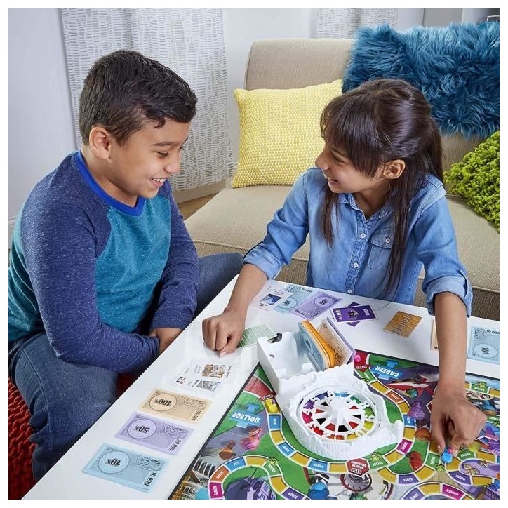 Destins Le jeu de la vie, Jeu de plateau pour la famille, 2 a 4 joueurs, pour enfants, des 8 ans, avec pions colorés, Hasbro Destins Le jeu de la vie, Jeu de plateau pour la famille, 2 a 4 joueurs, pour enfants, des 8 ans, avec pions colorés, Hasbro