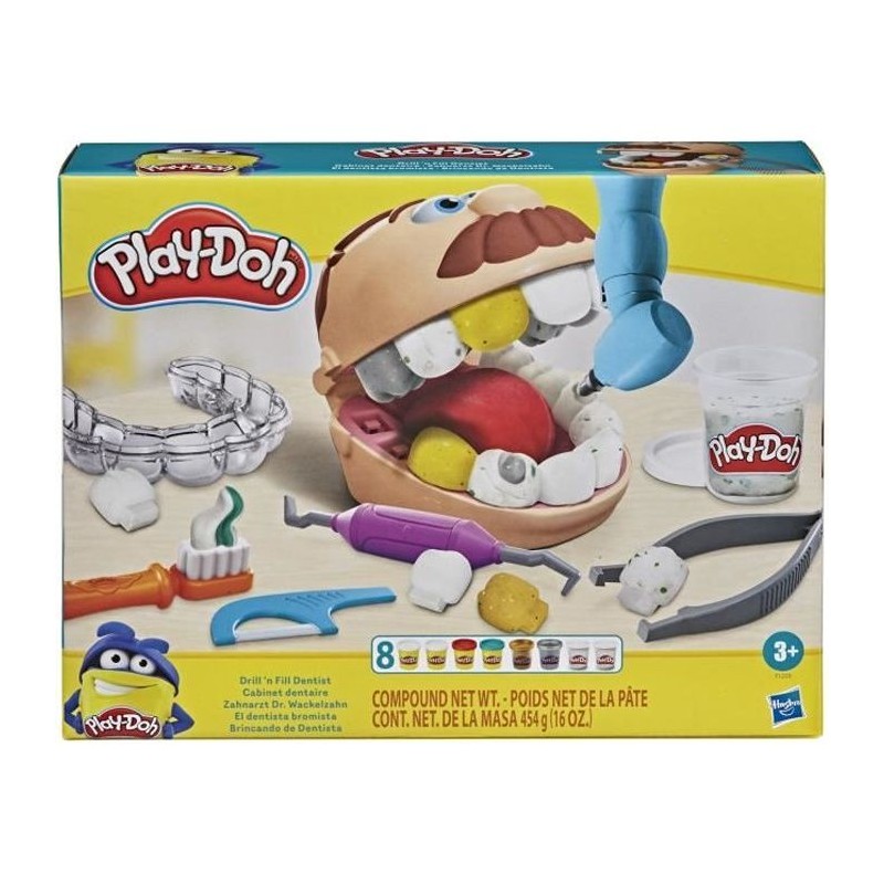 Play-Doh Cabinet dentaire pour enfants - 8 Pots de pâte a modeler ato Play-Doh Cabinet dentaire pour enfants - 8 Pots de pâte a modeler ato