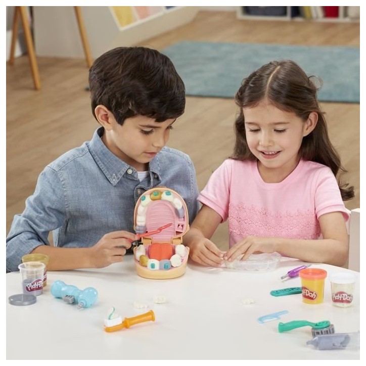 Play-Doh Cabinet dentaire pour enfants - 8 Pots de pâte a modeler atoxique - des 3 ans