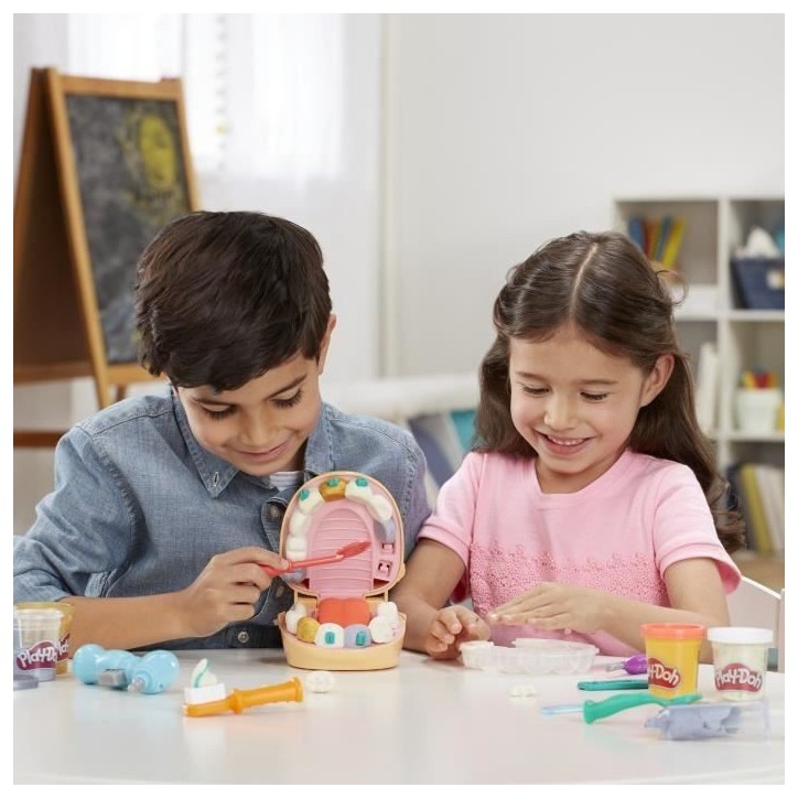 Play-Doh Cabinet dentaire pour enfants - 8 Pots de pâte a modeler atoxique - des 3 ans
