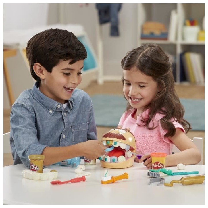 Play-Doh Cabinet dentaire pour enfants - 8 Pots de pâte a modeler atoxique - des 3 ans