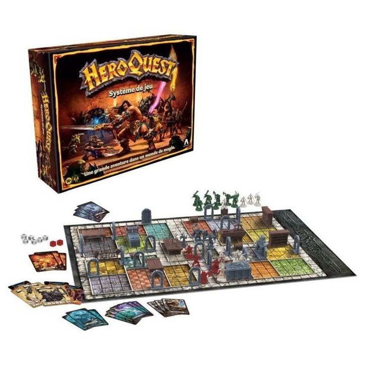 Heroquest Systeme de Jeu, Jeu d'aventures fantastiques styles donjon, Jeu de société, A partir de 14 Ans, 2 a 5 Joueurs Heroquest Systeme de Jeu, Jeu d'aventures fantastiques styles donjon, Jeu de société, A partir de 14 Ans, 2 a 5 Joueurs