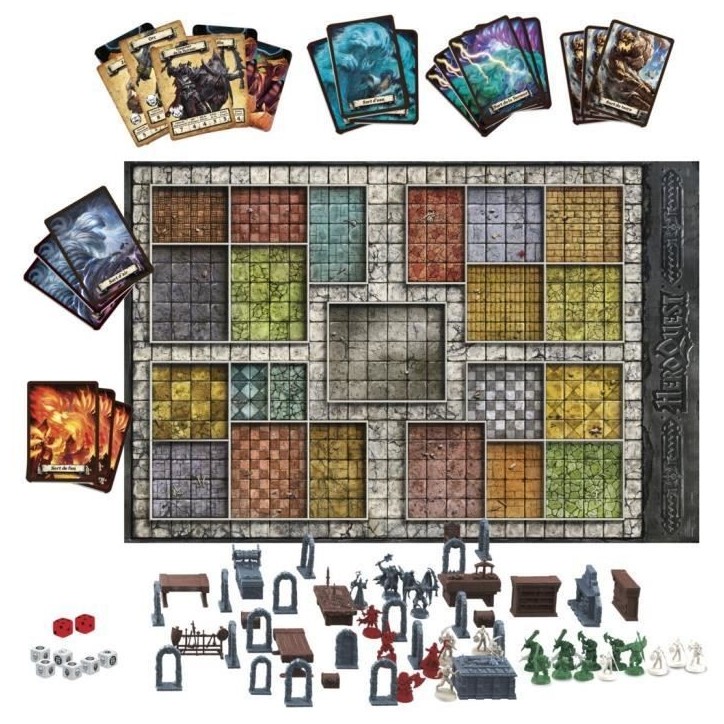 Heroquest Systeme de Jeu, Jeu d'aventures fantastiques styles donjon, Jeu de société, A partir de 14 Ans, 2 a 5 Joueurs Heroquest Systeme de Jeu, Jeu d'aventures fantastiques styles donjon, Jeu de société, A partir de 14 Ans, 2 a 5 Joueurs