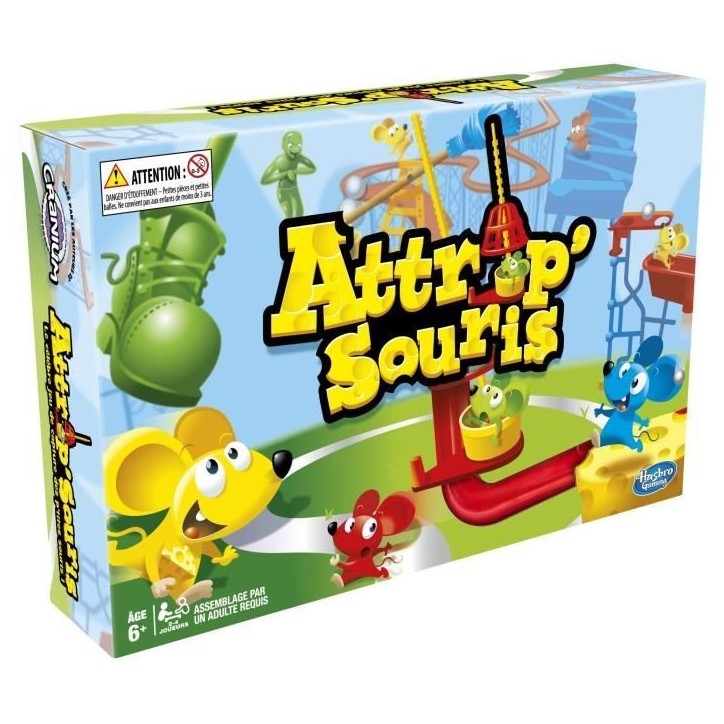 Attrap'souris, Jeu de société enfant, Jeu de plateau, Des 6 ans, Hasbro Gaming Attrap'souris, Jeu de société enfant, Jeu de plateau, Des 6 ans, Hasbro Gaming