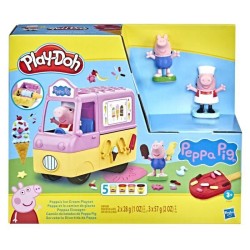 Play-Doh Peppa et le camion de glaces, figurines Peppa et George, 5 p