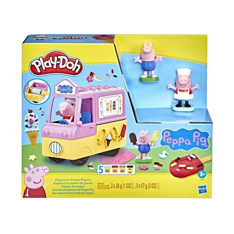 Play-Doh Peppa et le camion de glaces, figurines Peppa et George, 5 p Play-Doh Peppa et le camion de glaces, figurines Peppa et George, 5 p