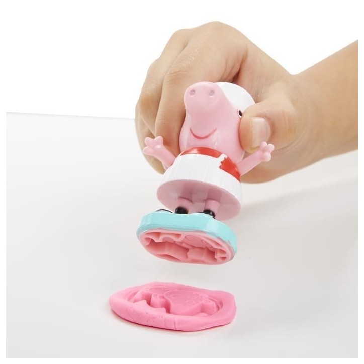 Play-Doh Peppa et le camion de glaces, figurines Peppa et George, 5 pots de pâte a modeler, des 3 ans