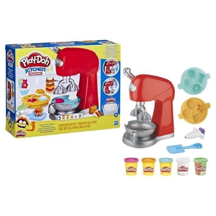 Play-Doh Robot pâtissier, jouet de pâte a modeler avec accessoires de cuisine factices, Kitchen Creations, Des 3 ans