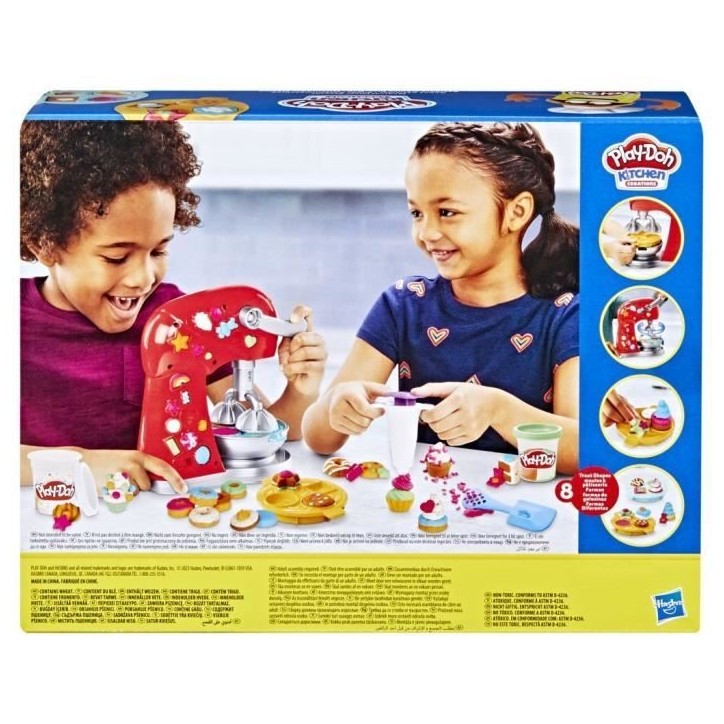 Play-Doh Robot pâtissier, jouet de pâte a modeler avec accessoires de cuisine factices, Kitchen Creations, Des 3 ans