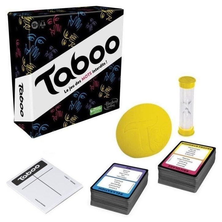 Taboo Classique, Jeu de société, Le jeu des mots interdits, pour ados et adultes, des 13 ans, Hasbro Gaming Taboo Classique, Jeu de société, Le jeu des mots interdits, pour ados et adultes, des 13 ans, Hasbro Gaming