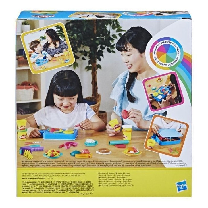 PLAY-DOH Kit du petit chef cuisinier, pâte a modeler, 14 accessoires de cuisine, jouets préscolaires, Playdoh Kitchens