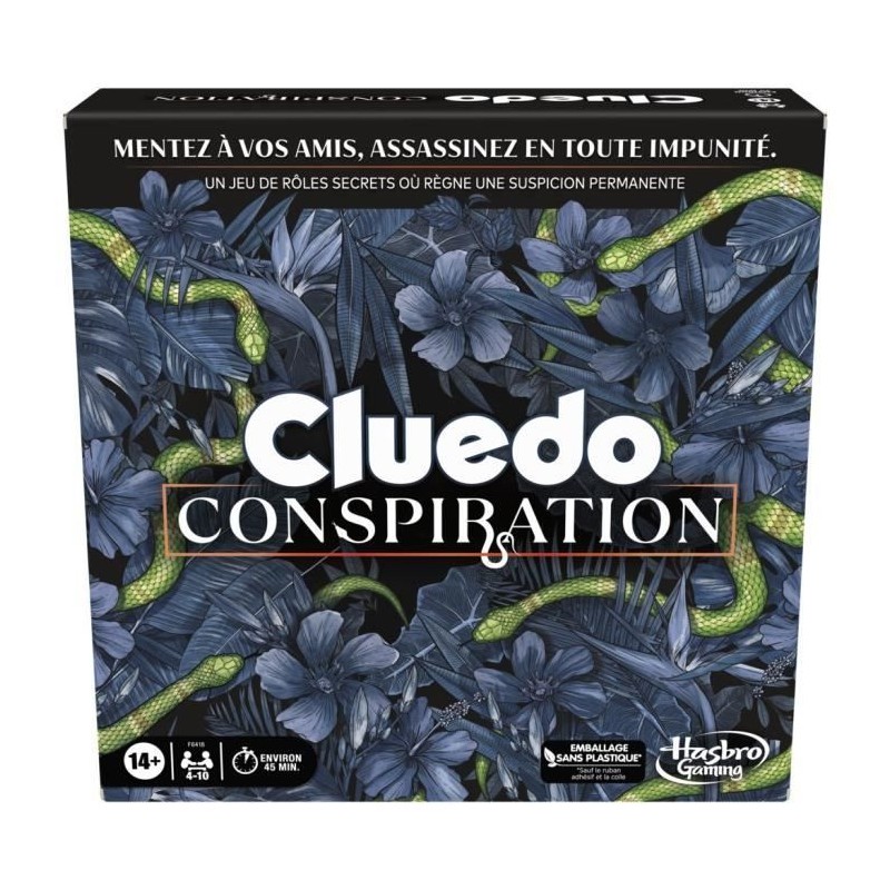 Cluedo Conspiration, jeu de société, 4 a 10 joueurs, a partir de 14 Cluedo Conspiration, jeu de société, 4 a 10 joueurs, a partir de 14