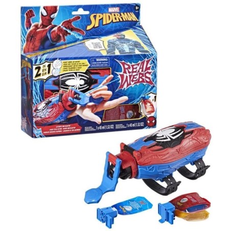 Lance-toile ultime Spider-Man blaster 2-en-1, jouet de déguisement Sp