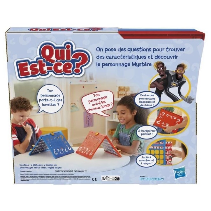 Qui est-ce ? classique, jeu de plateau pour enfants a partir de 6 ans, 2 joueurs Qui est-ce ? classique, jeu de plateau pour enfants a partir de 6 ans, 2 joueurs