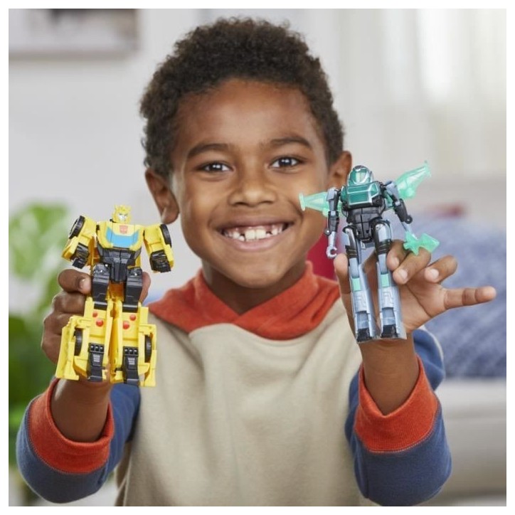 Figurines Cyber-Combiner Bumblebee et Mo Malto, jouets interactifs pour filles et garçons,Transformers EarthSpark, des 6 ans Figurines Cyber-Combiner Bumblebee et Mo Malto, jouets interactifs pour filles et garçons,Transformers EarthSpark, des 6 ans