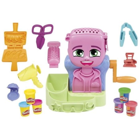 Play-Doh Salon de coiffure, coffret de pâte a modeler avec 6 pots, des 3 ans