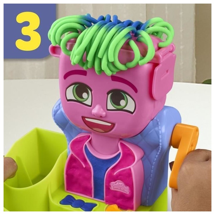 Play-Doh Salon de coiffure, coffret de pâte a modeler avec 6 pots, des 3 ans