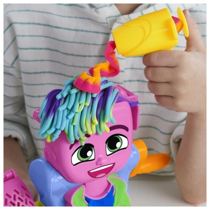 Play-Doh Salon de coiffure, coffret de pâte a modeler avec 6 pots, des 3 ans
