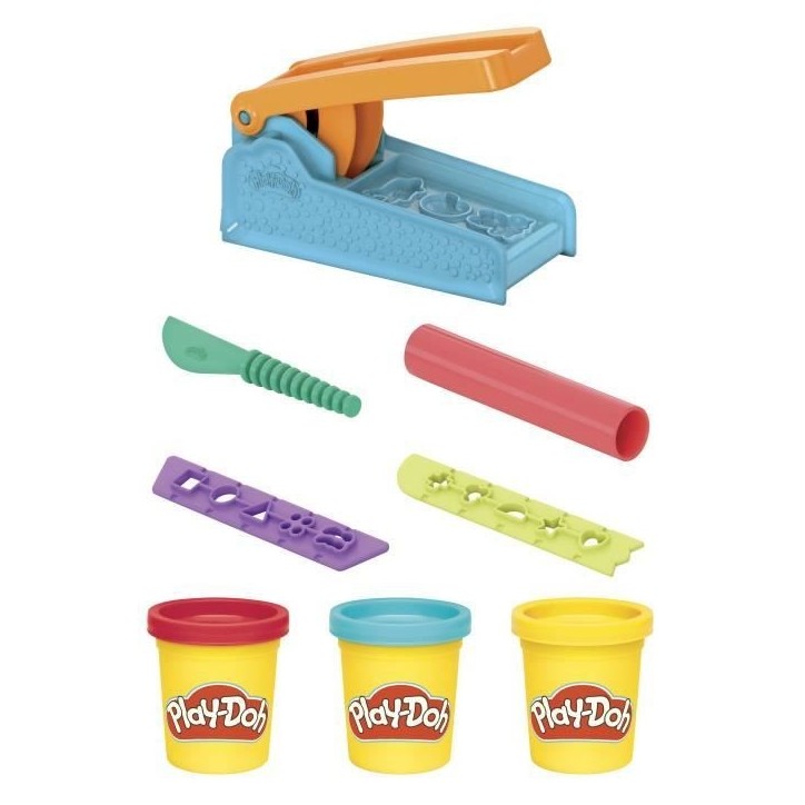 Play-Doh Coffret Starters Le Serpentin, Pâte a Modeler 3 pots et 10 formes amusantes, Activité créative pour enfants des 3 an