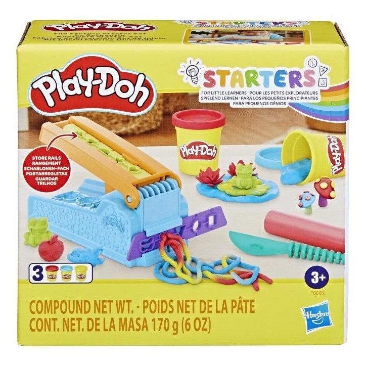 Play-Doh Coffret Starters Le Serpentin, Pâte a Modeler 3 pots et 10 formes amusantes, Activité créative pour enfants des 3 an