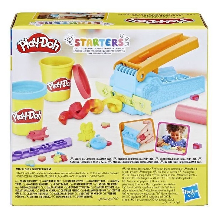 Play-Doh Coffret Starters Le Serpentin, Pâte a Modeler 3 pots et 10 formes amusantes, Activité créative pour enfants des 3 an