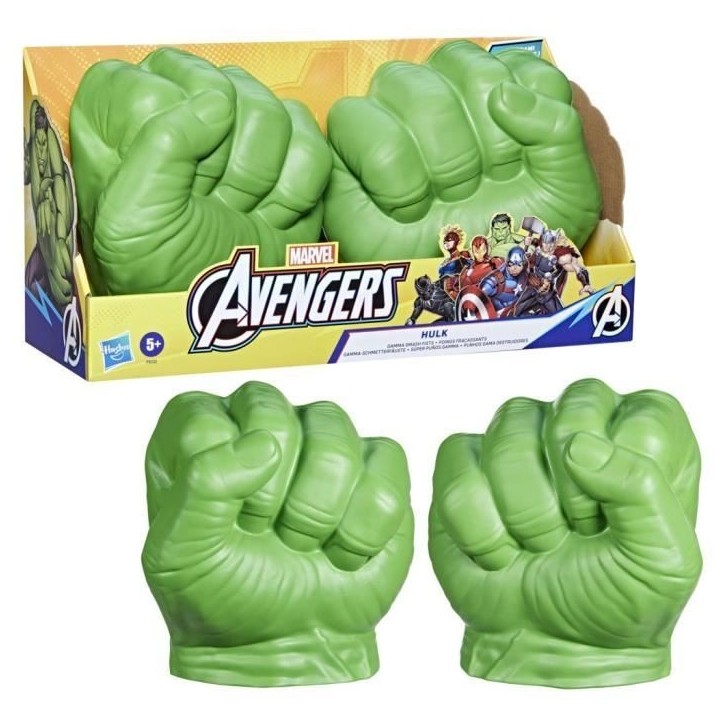 Gants fracassants de Hulk, jouet de déguisement, Marvel Avengers