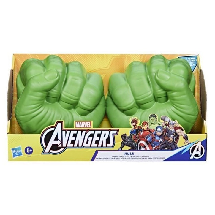 Gants fracassants de Hulk, jouet de déguisement, Marvel Avengers