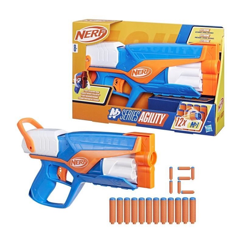 NERF blaster Agility N Series, 12 fléchettes Nerf N1 uniquement pour NERF blaster Agility N Series, 12 fléchettes Nerf N1 uniquement pour
